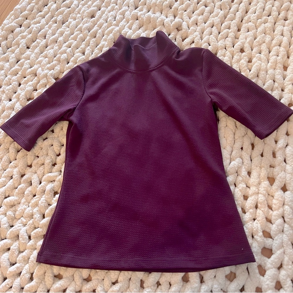 Globus Purple Textured Turtleneck